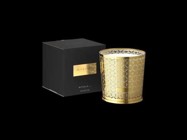 Large Black Oudh Scented Candle With Metal Sleeve | Rituals Discount