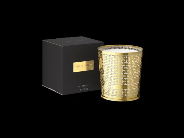 XL Black Oudh Scented Candle With Metal Sleeve | Rituals Cheap